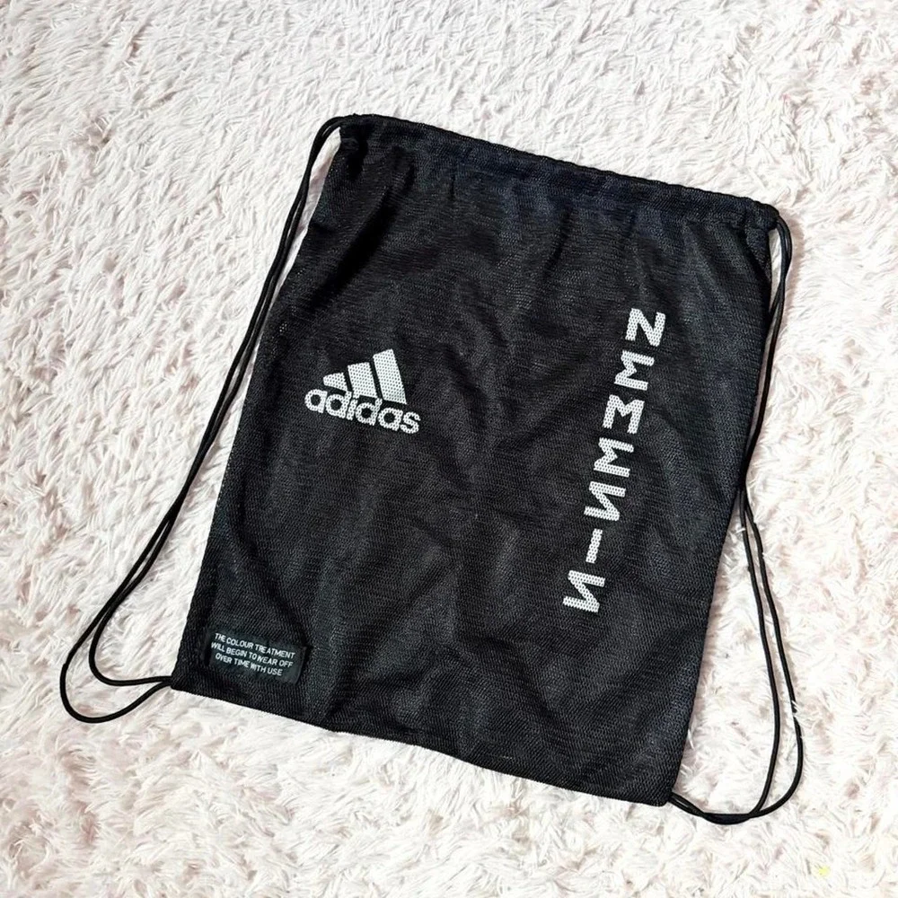 Adidas Nemeziz Black Mesh Athletic Breathable Campus Soccer Drawstring Gym Bag